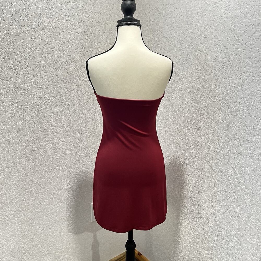 Lovers + Friends Strapless Mini Dress Red Bodycon Tube Cocktail Party Size S - Picture 5 of 14